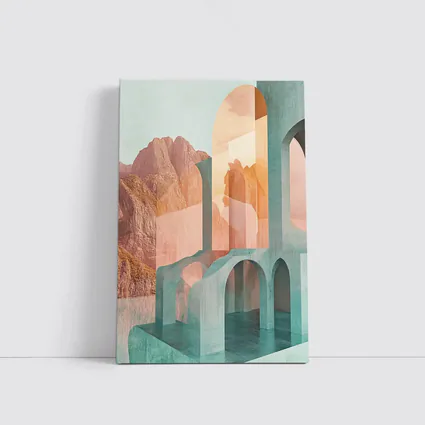 Pastel Arches Abstract Architecture Rocky Mountains