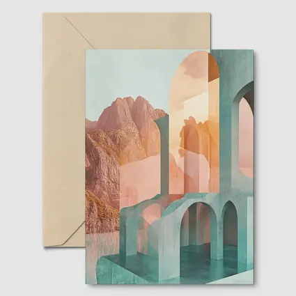 Pastel Arches Abstract Architecture Rocky Mountains