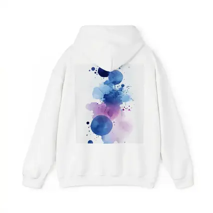 Blue Purple Watercolor Abstract Splash Art