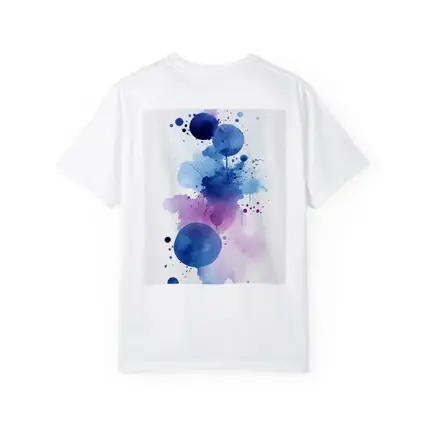 Blue Purple Watercolor Abstract Splash Art