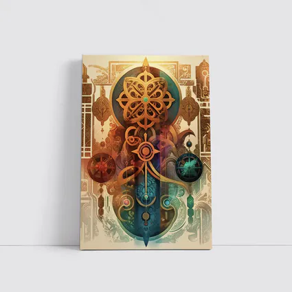 Mystical Ornate Mandala Symbols Sacred Geometric Art