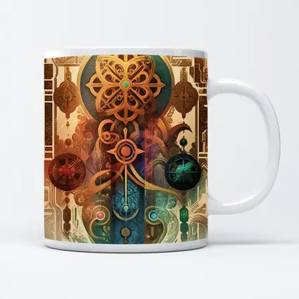 Mystical Ornate Mandala Symbols Sacred Geometric Art