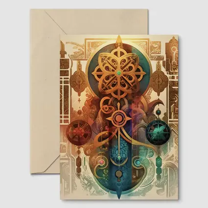 Mystical Ornate Mandala Symbols Sacred Geometric Art