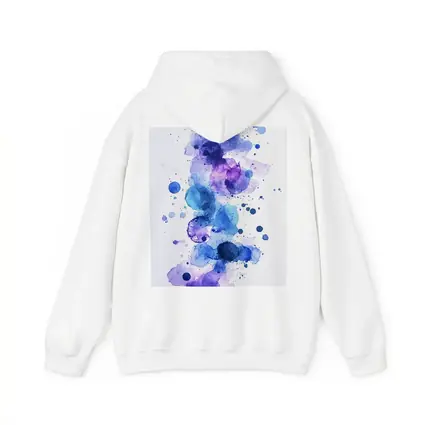 Blue Purple Watercolor Abstract Splash Art