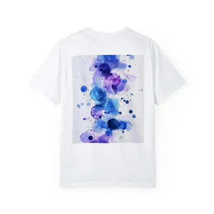 Blue Purple Watercolor Abstract Splash Art