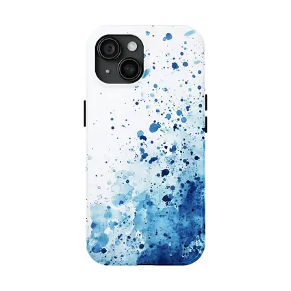 Blue Watercolor Splash Abstract White Background