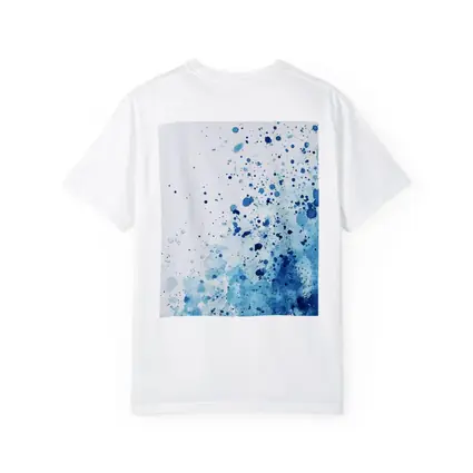 Blue Watercolor Splash Abstract White Background