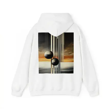 Abstract Geometric Spheres Sunset Sky Art