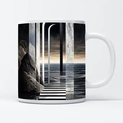 Surreal Arches Ocean Dark Atmospheric Art