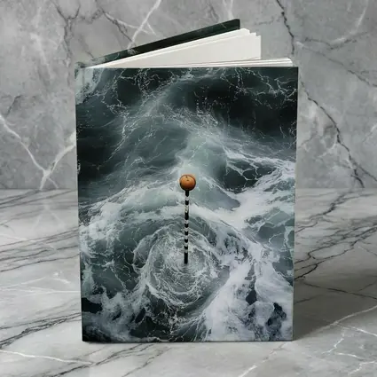 Ocean Buoy Swirling Dark Stormy Waves