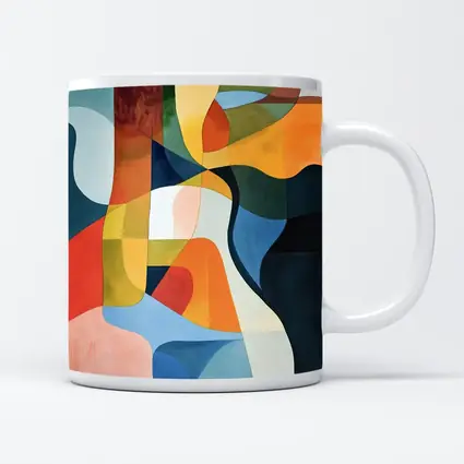 Bold Abstract Shapes Colorful Modern Art