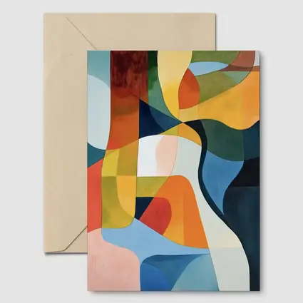 Bold Abstract Shapes Colorful Modern Art
