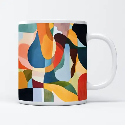 Colorful Abstract Organic Shapes Modern Art