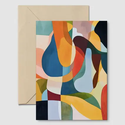 Colorful Abstract Organic Shapes Modern Art