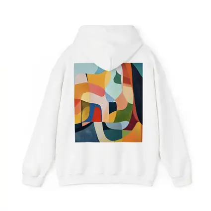 Colorful Abstract Organic Shapes Painting Art