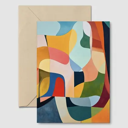 Colorful Abstract Organic Shapes Painting Art