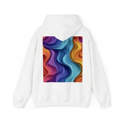 Colorful Abstract Wavy Layers Art Print