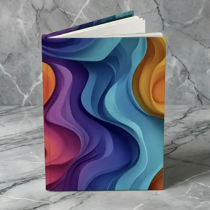 Colorful Abstract Wavy Layers Art Print