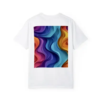 Colorful Abstract Wavy Layers Art Print