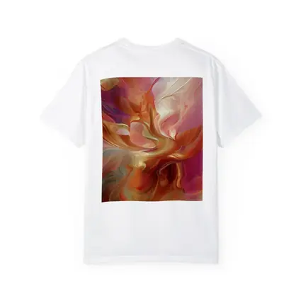 Warm Abstract Swirl Art Pink Orange Tones