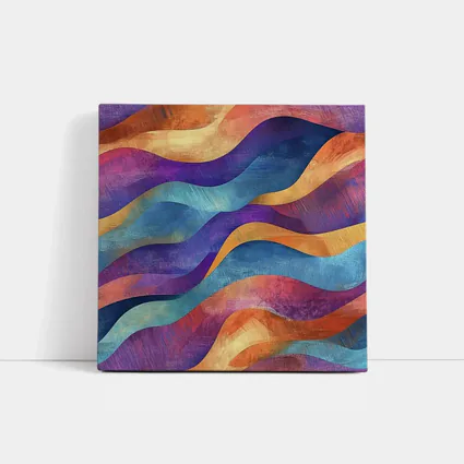 Colorful Abstract Wave Pattern Textured Art