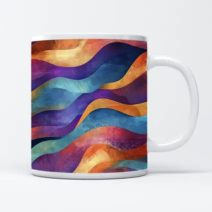 Colorful Abstract Wave Pattern Textured Art