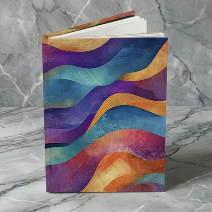 Colorful Abstract Wave Pattern Textured Art