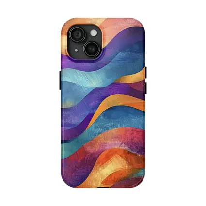 Colorful Abstract Wave Pattern Textured Art