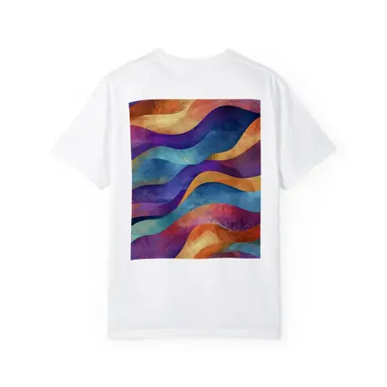 Colorful Abstract Wave Pattern Textured Art