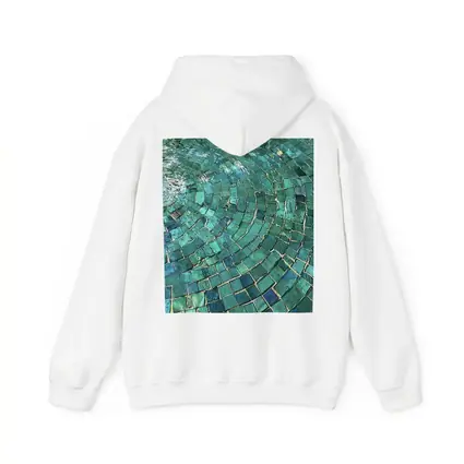 Teal Mosaic Tiles Swirling Pool Water