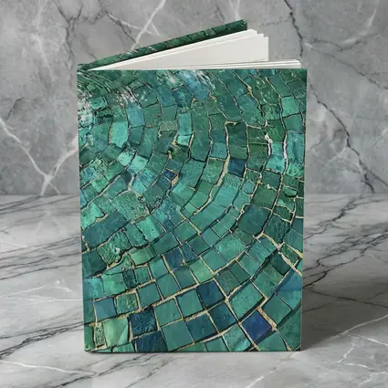 Teal Mosaic Tiles Swirling Pool Water