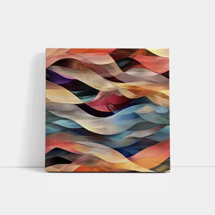 Colorful Abstract Wave Layers Mixed Tones