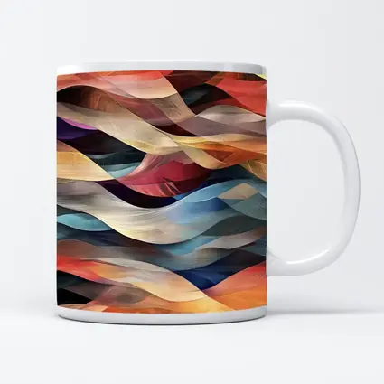 Colorful Abstract Wave Layers Mixed Tones