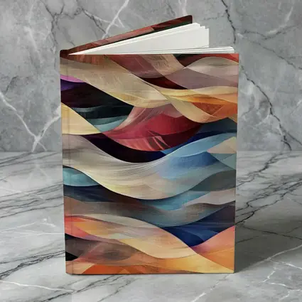 Colorful Abstract Wave Layers Mixed Tones