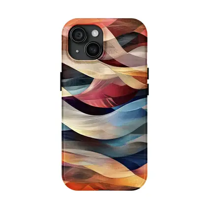 Colorful Abstract Wave Layers Mixed Tones