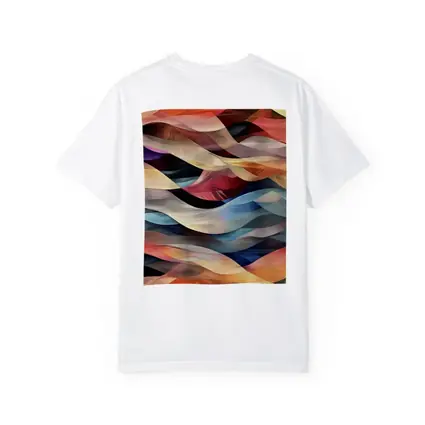 Colorful Abstract Wave Layers Mixed Tones