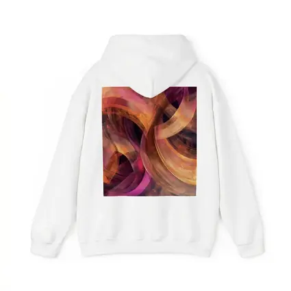 Swirling Circles Abstract Coral Pink Art