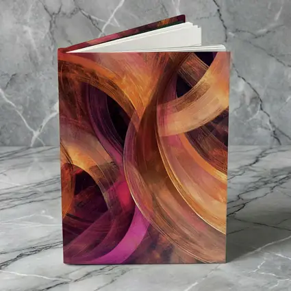 Swirling Circles Abstract Coral Pink Art