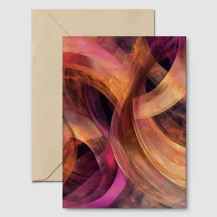 Swirling Circles Abstract Coral Pink Art