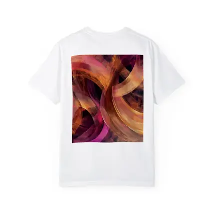 Swirling Circles Abstract Coral Pink Art