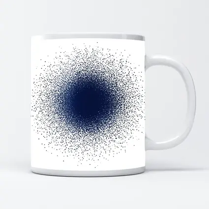 Navy Blue Dot Cluster Abstract Dark Explosion