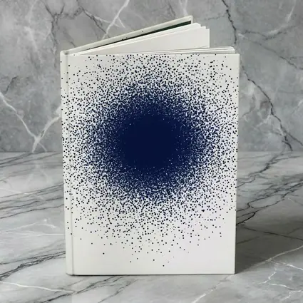 Navy Blue Dot Cluster Abstract Dark Explosion