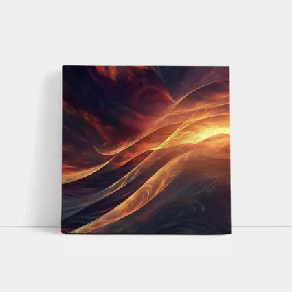Fractal Flame Waves Dark Abstract Art