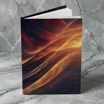 Fractal Flame Waves Dark Abstract Art