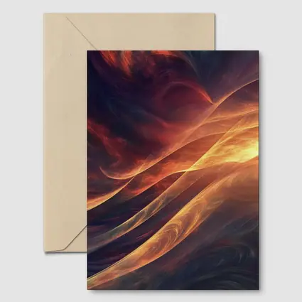 Fractal Flame Waves Dark Abstract Art