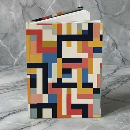 Bauhaus Geometric Abstract Color Block Pattern