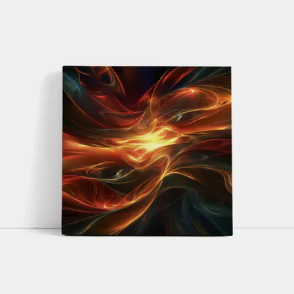 Fiery Abstract Swirling Waves Dark Background
