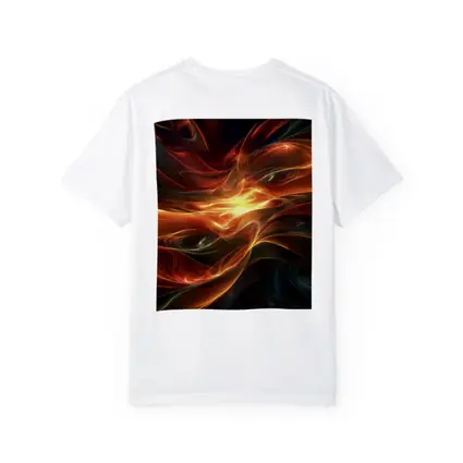 Fiery Abstract Swirling Waves Dark Background