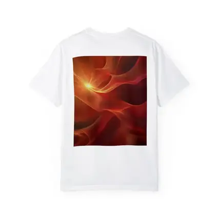 Red Abstract Flowing Waves Glowing Light