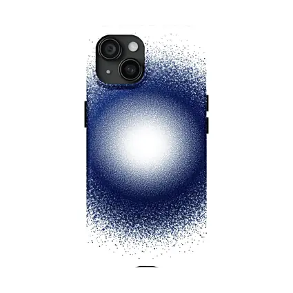 Dark Blue Dot Cluster Abstract Circle Art